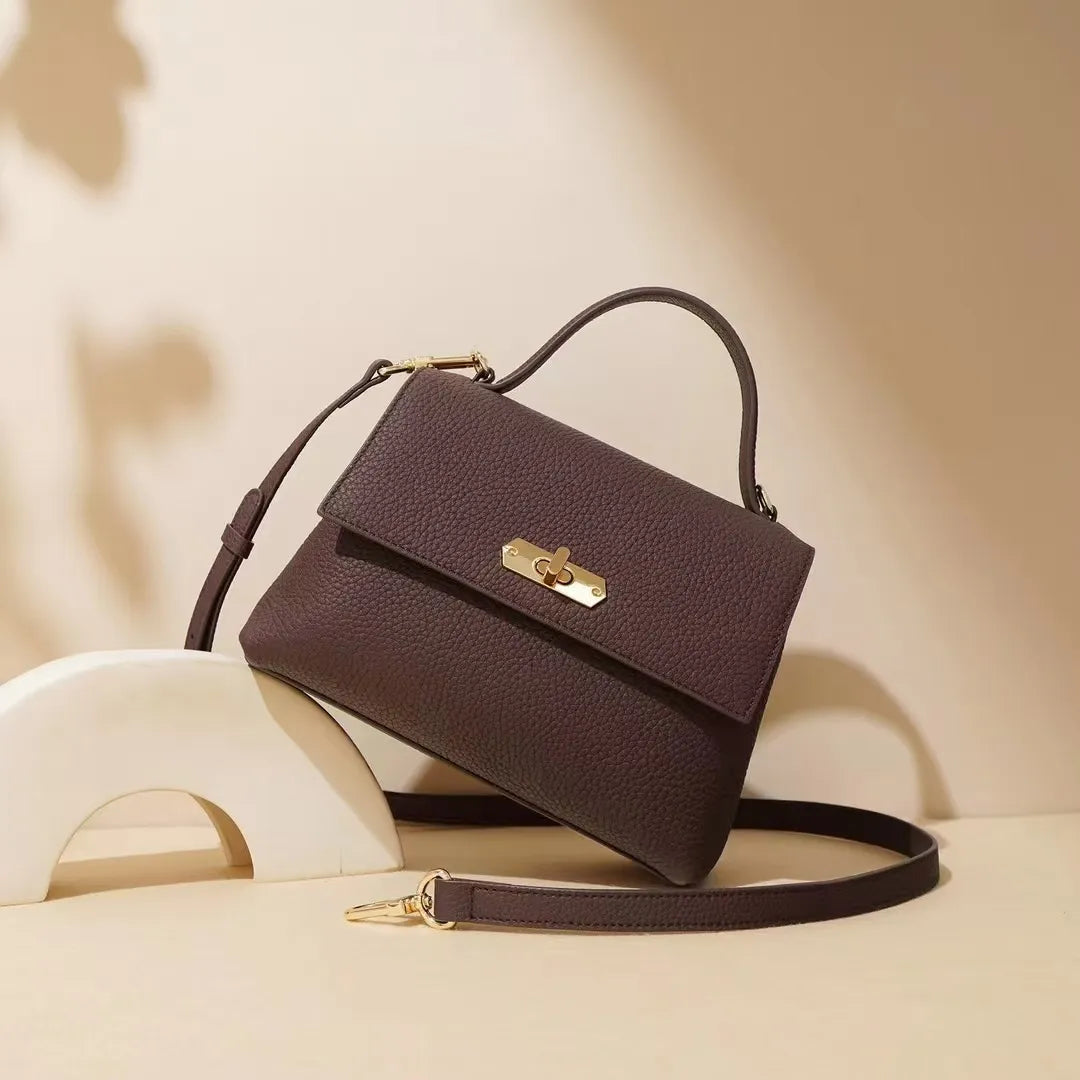 The VELA Box Satchel- Brown