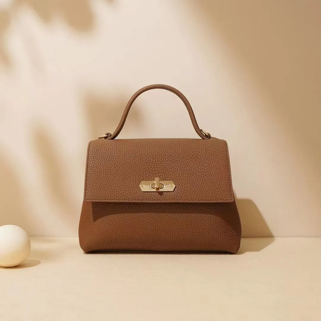 The VELA Box Satchel- Coffee