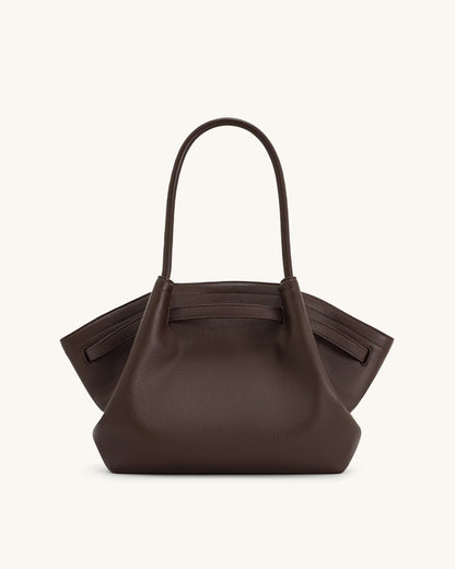 The MAIA Sculpted Tote- Golden Brown