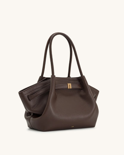 The MAIA Sculpted Tote- Golden Brown