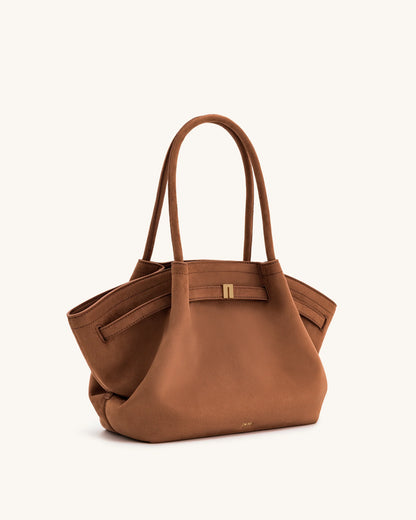 The MAIA Sculpted Tote- Golden Brown