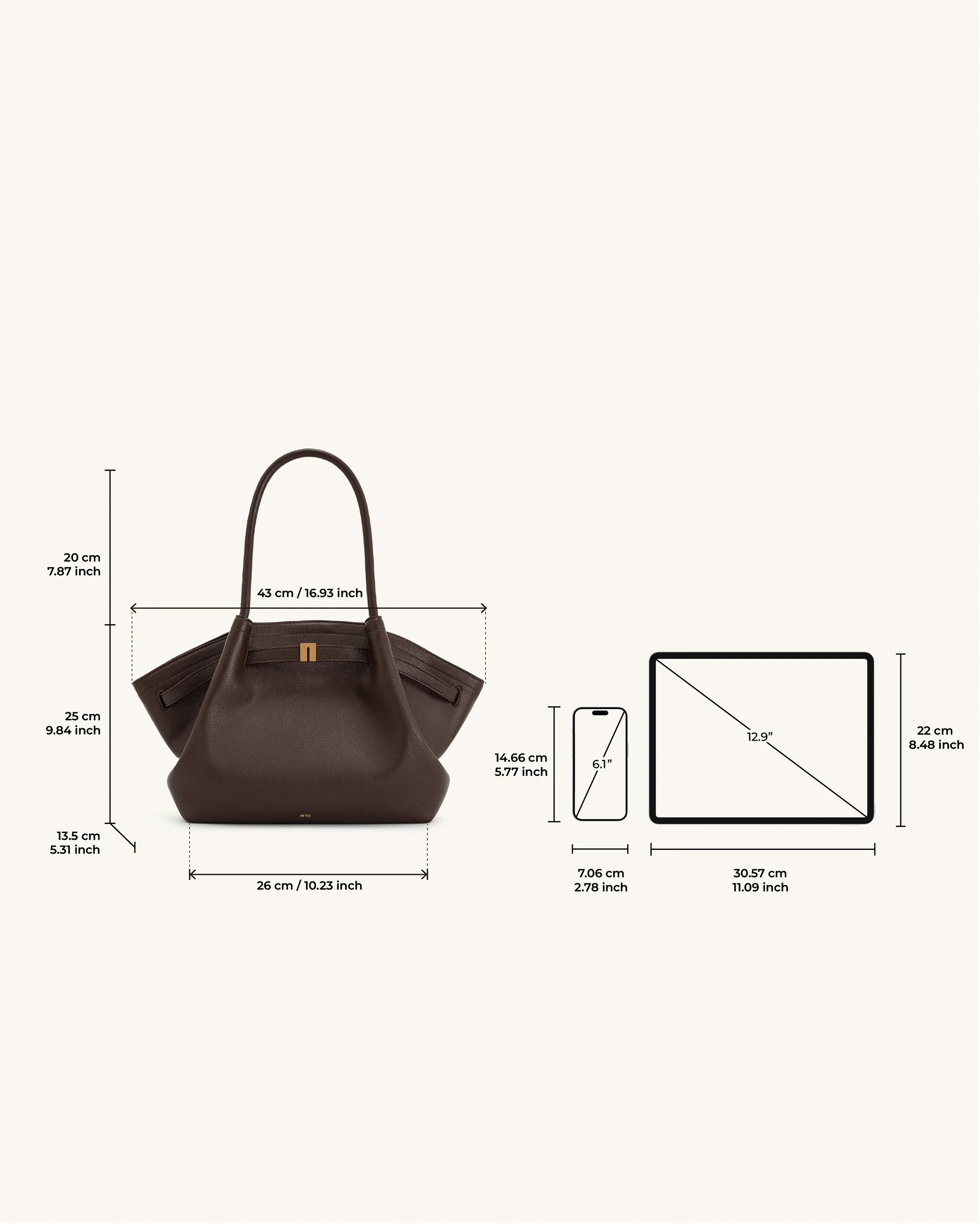 The MAIA Sculpted Tote- Golden Brown